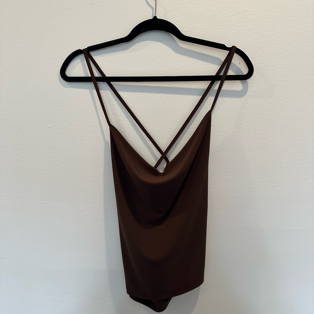 Cowl Neck Brown Cami